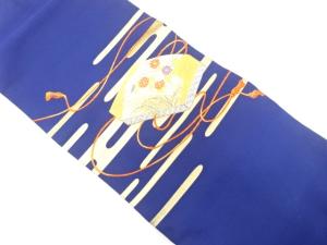 アンティーク　ヱ霞に文箱模様織り出し名古屋帯（着用可）